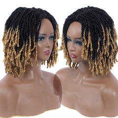 10" Braided Wigs Afro Bob Wig Synthetic Dreadlock Wigs Short Curly - Free Delivery Worldwide only at Flexi Africa