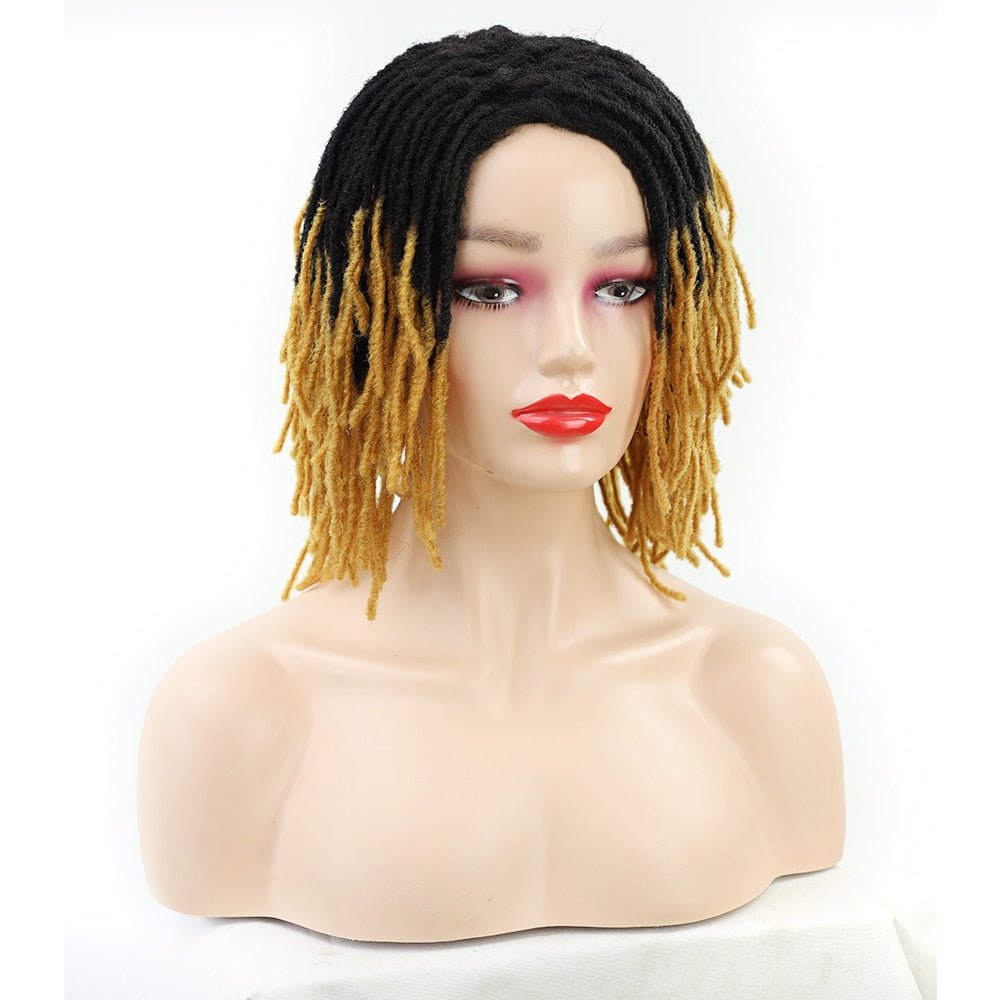 10" Braided Wigs Afro Bob Wig Synthetic Dreadlock Wigs Short Curly - Free Delivery Worldwide only at Flexi Africa