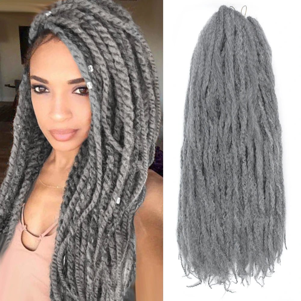 24" Marley Hair For Braids Afro Kinky Marley Braid Hair Synthetic Ombre Braiding Hair Extensions Easy Braid - Flexi Africa - Flexi Africa offers Free Delivery Worldwide - Vibrant African traditional clothing showcasing bold prints and intricate designs