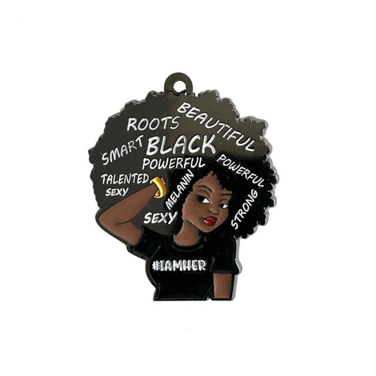 5PCS Afro Queen Metal Charm Enamel Pendant Set - Free Delivery Worldwide only at Flexi Africa