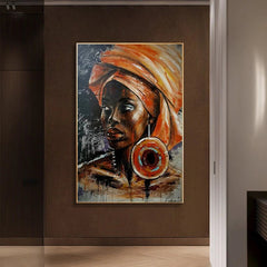 Abstract African Woman Graffiti Art: Canvas Paintings, Posters, and Prints for Unique Wall Decor - Flexi Africa - Flexi Africa offers Free Delivery Worldwide - Vibrant African traditional clothing showcasing bold prints and intricate designs