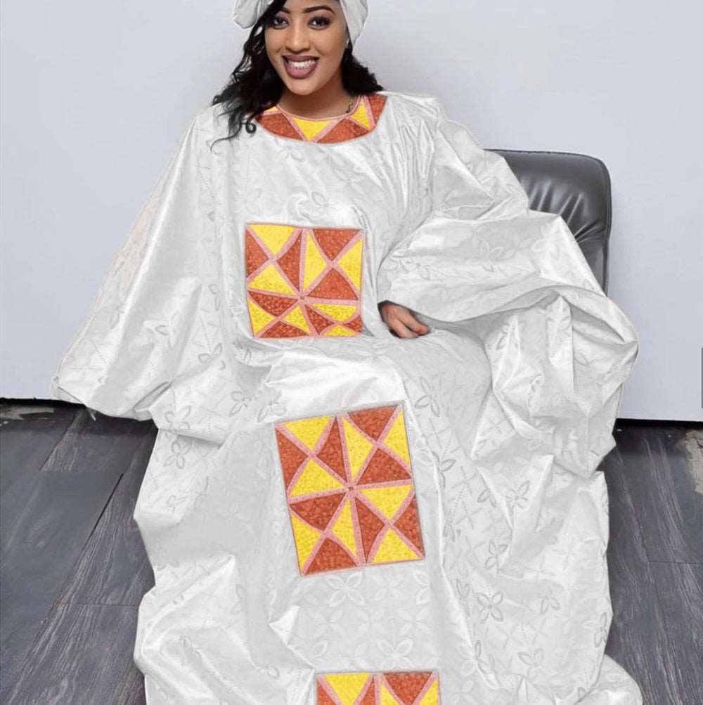 African Dress For Woman Embroidery Design Ladys Clothes Plus Size Dresses For Women - Flexi Africa - Free Delivery Worldwide