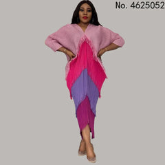 African Dresses for Women Dashiki Pleated Tassel Abaya Muslim Fashion Maxi Dress Kaftan Boubou Robe dress Africa Clothes - Free Delivery Worldwide only at Flexi Africa