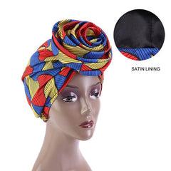 African Print Stretch Bandana Head Wrap Floral Ankara Dashiki Women - Free Delivery Worldwide only at Flexi Africa