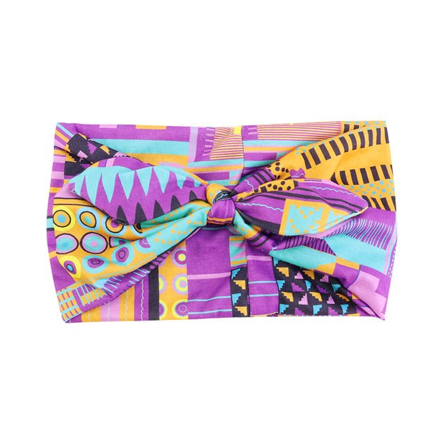 African Print Stretch Bandana Head Wrap Floral Ankara Dashiki Women - Flexi Africa offers Free Delivery Worldwide - Vibrant