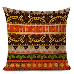 African Style Cushion Cover Tribal Geometric Pattern Decorative Linen Pillow Case Cover for Sofa Home Decor - Flexi Africa