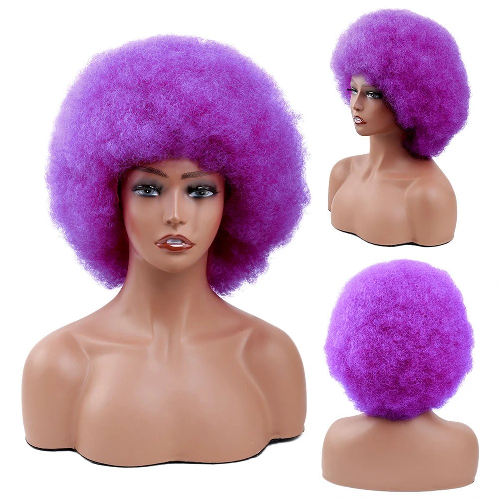 Afro Kinky Curly Synthetic Wig for Black Women - Free Delivery Worldwide only at Flexi Africa