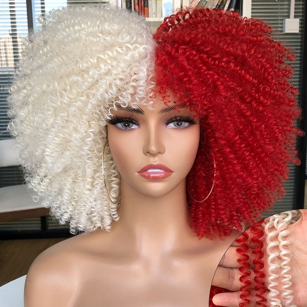 Afro Kinky Wig 14" with Bangs for Black Women - Perfect for Cosplay and Natural Hair Looks - Free Delivery Worldwide only at Flexi Africa