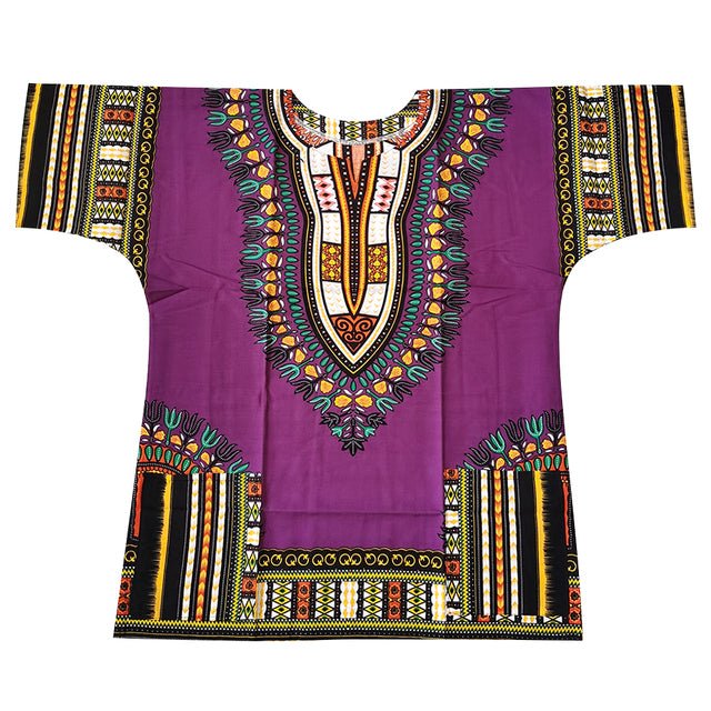 Authentic African Dashiki Printed T-Shirts for Men - Flexi Africa - Flexi Africa offers Free Delivery Worldwide - Vibrant African traditional clothing showcasing bold prints and intricate designs