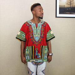 Authentic African Dashiki T-shirt: Traditional Print in 100% Cotton - Flexi Africa - Free Delivery www.flexiafrica.com