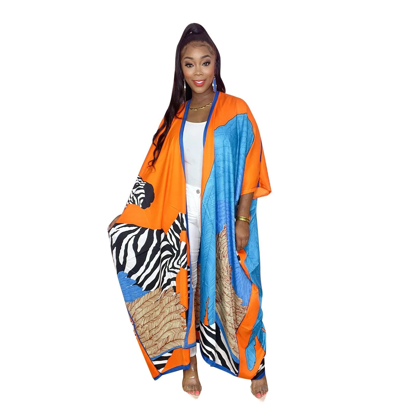 Bohemian Printed Beach Cover Up Kimono for Women - Vintage Style Bikini and Bathing Suit Wraps - Free Delivery Worldwide only at Flexi Africa