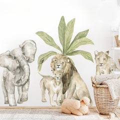 Boho Safari Adventure Watercolor Wall Sticker Set - Flexi Africa - Free Delivery Worldwide only at www.flexiafrica.com