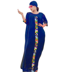 Chiffon High Street Dress: Autumn Abaya Women Solid Elegant Dresses - Free Delivery Worldwide only at Flexi Africa