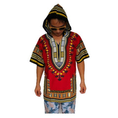 Dashiki-Inspired Hoodies: Relaxed Fit, Authentic African Dashiki Fabric, 100% Cotton, Unisex Fashion Kimono Hooded Attire