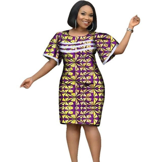 Elegant Plus Size Kanga Dress for Women - Wear in African Style - Free Delivery Worldwide only at Flexi Africa