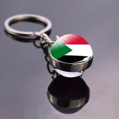 Exquisite Glass Ball Keychains Featuring Designs Inspired by North African Nations - Flexi Africa - Free Delivery Worldwide