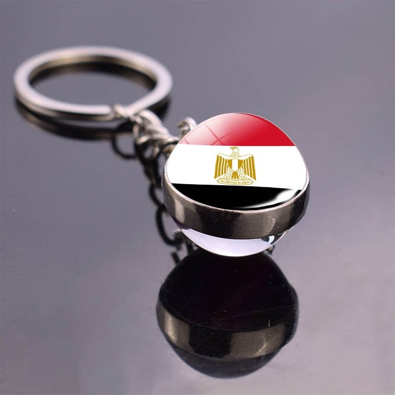 Exquisite Glass Ball Keychains Featuring Designs Inspired by North African Nations - Flexi Africa - Free Delivery Worldwide