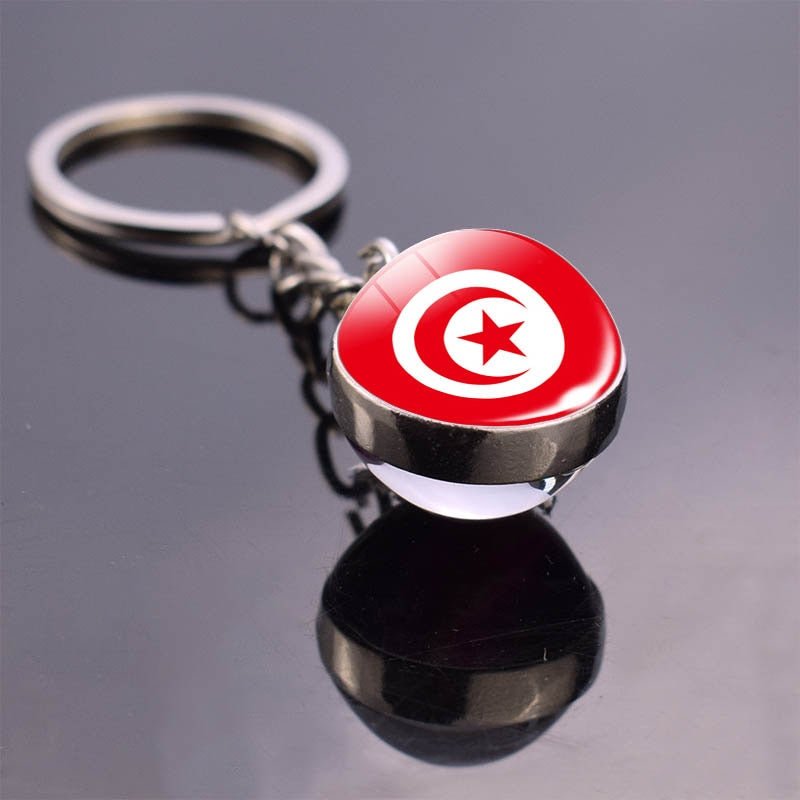 Exquisite Glass Ball Keychains Featuring Designs Inspired by North African Nations - Flexi Africa - Free Delivery Worldwide