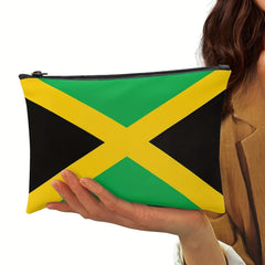 Jamaican Flag Pattern Cosmetic Bag, Portable Comestic Storage Pouch - Free Delivery Worldwide only at Flexi Africa