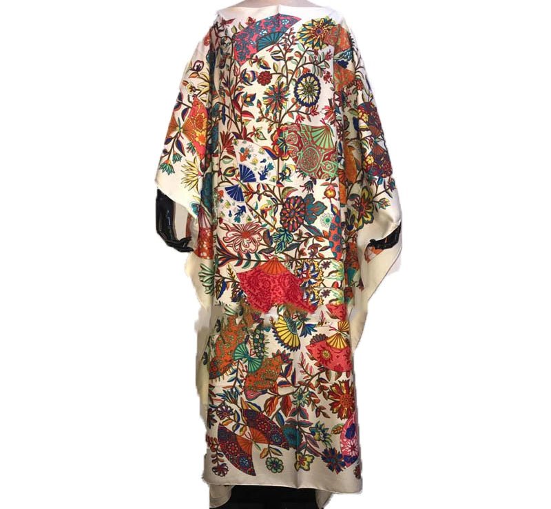 Popular Kuwait Printed мусульманская мода Silk Bohemian lady maxi dresses african dress women Plus size Summer Kaftan full dress - Free Delivery Worldwide only at Flexi Africa