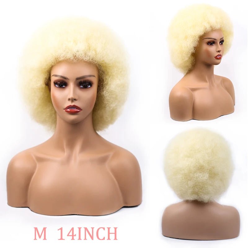 Short Afro Wigs Black Hair for Women Short Kinky Curly Wigs With Bangs - Free Delivery Worldwide only at Flexi Africa