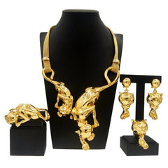 Striking African Inspired Leopard Jewelry Set: Bold Accessories for the Modern Fashionista - Flexi Africa www.flexiafrica.com