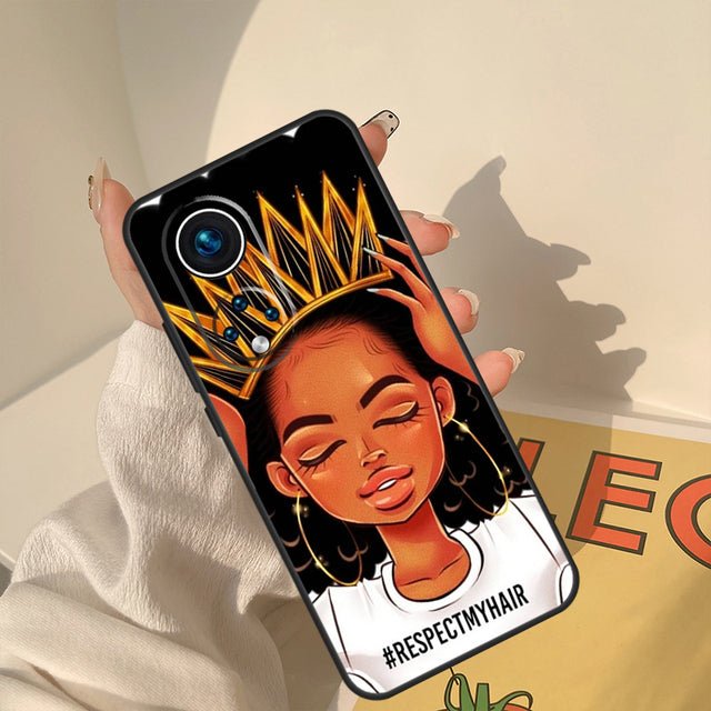 Stylish Black Girl Phone Case for Huawei - Flexi Africa - Free Delivery Worldwide only at www.flexiafrica.com