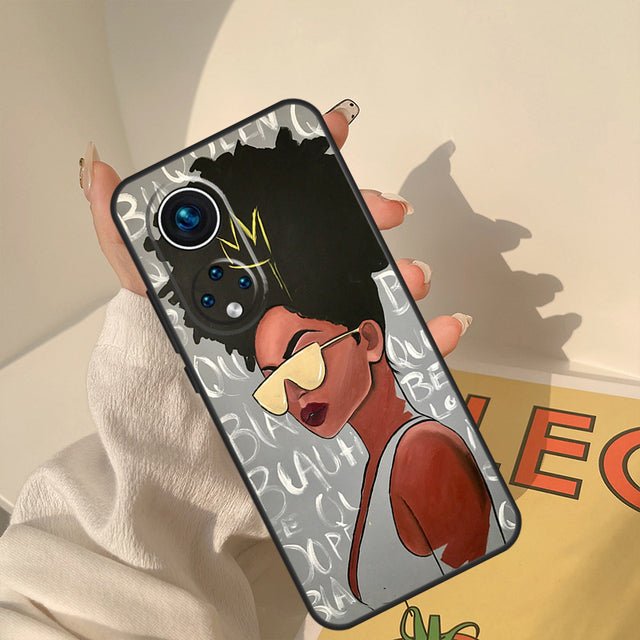 Stylish Black Girl Phone Case for Huawei - Flexi Africa - Free Delivery Worldwide only at www.flexiafrica.com