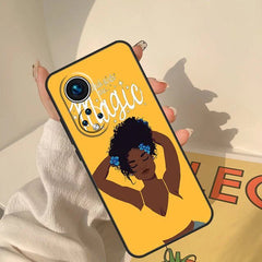 Stylish Black Girl Phone Case for Huawei - Free Delivery Worldwide only at Flexi Africa