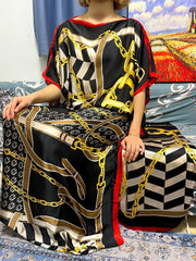 Stylish Muslim Abayas for Women: Elegant Summer Silk Collection with Headscarf - Flexi Africa - www.flexiafrica.com