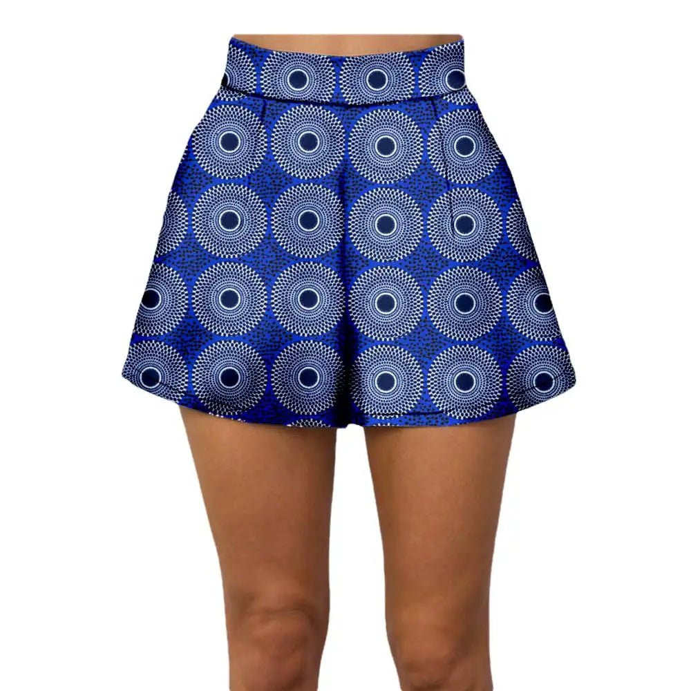 Summer Vibes: African Print Pattern Beach Shorts for Women, 100% Cotton - Flexi Africa - Free Delivery www.flexiafrica.com