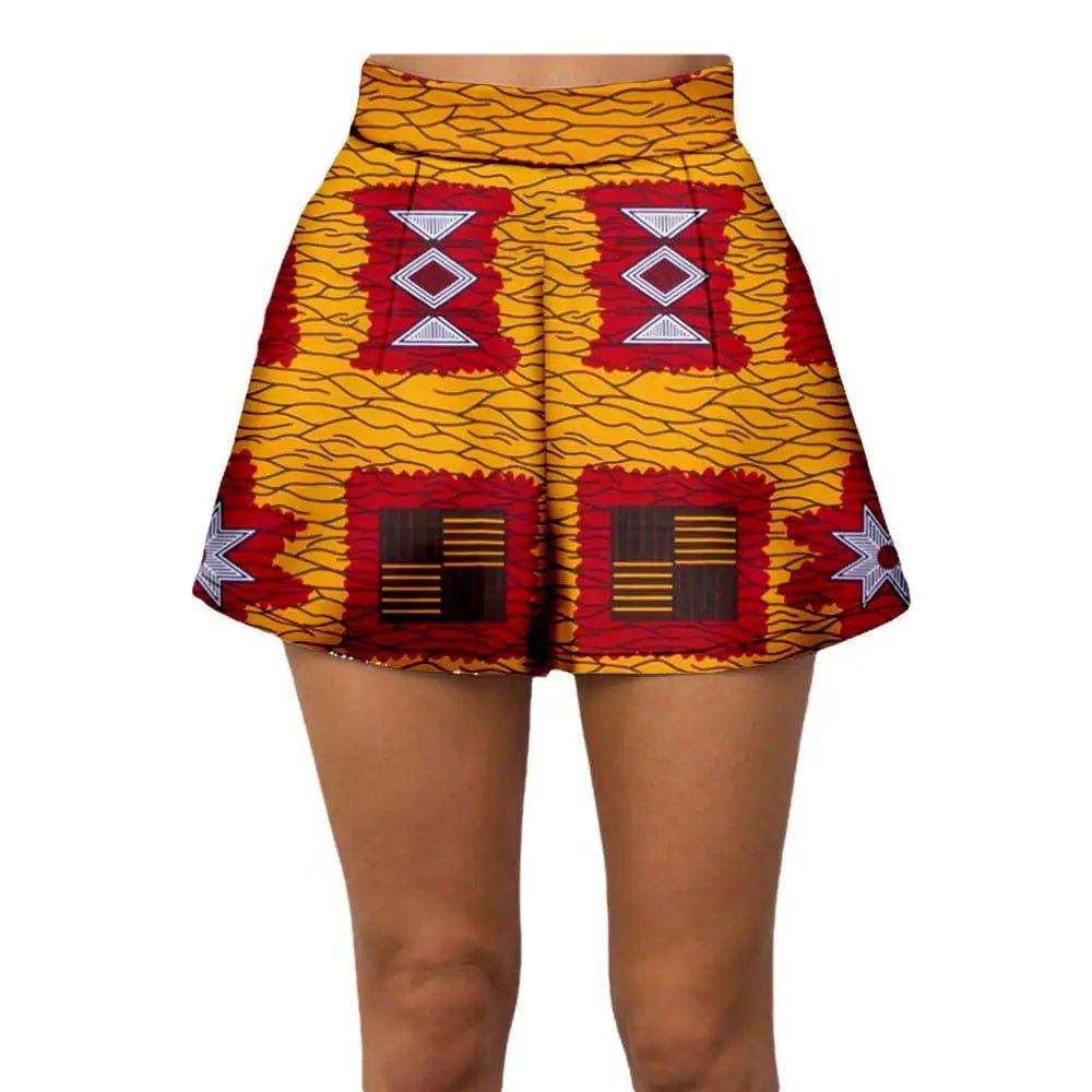 Summer Vibes: African Print Pattern Beach Shorts for Women, 100% Cotton - Flexi Africa - Free Delivery www.flexiafrica.com