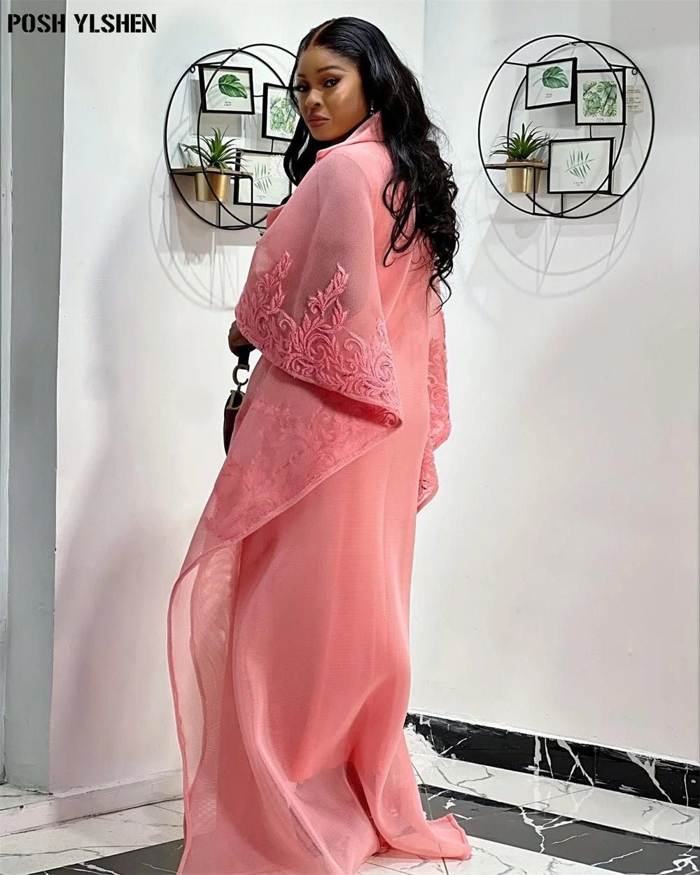 Traditional Nigerian Embroidered Abaya Robe: Elegant Plus Size African Dresses - Flexi Africa - Free Delivery Worldwide