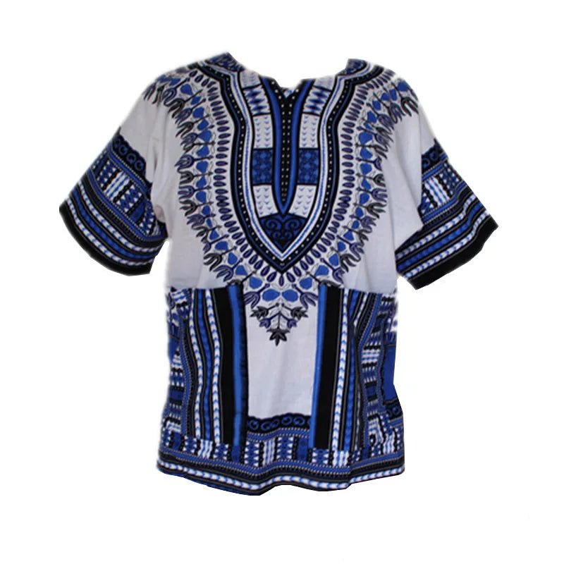 Unisex 100% Cotton Dashiki T-Shirts – Traditional African Print Fashion Design - Free Delivery Worldwide only at Flexi Africa