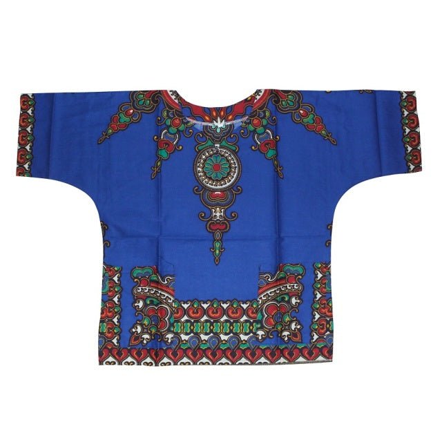 Vibrant Traditional African Print Dashiki T-shirts: Stylish Fashion Designs for Kids - Flexi Africa - Free Delivery Worldwide