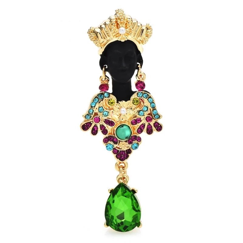 Vintage Lapel Pin: Exquisite Egyptian King Inspired Alloy Brooch for Women - Flexi Africa - Free Delivery Worldwide only at www.flexiafrica.com