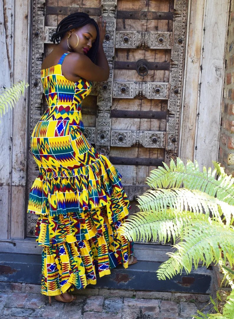 Wholesale African Print Dress Jamila | Box of 10 Ankara Dresses - Free Delivery Worldwide only at Flexi Africa