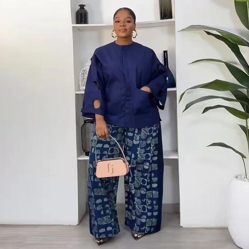 Women’s 2PC African Matching Set – Summer Pant Outfit for Sexy and Stylish Looks - Free Delivery Worldwide only at Flexi Africa