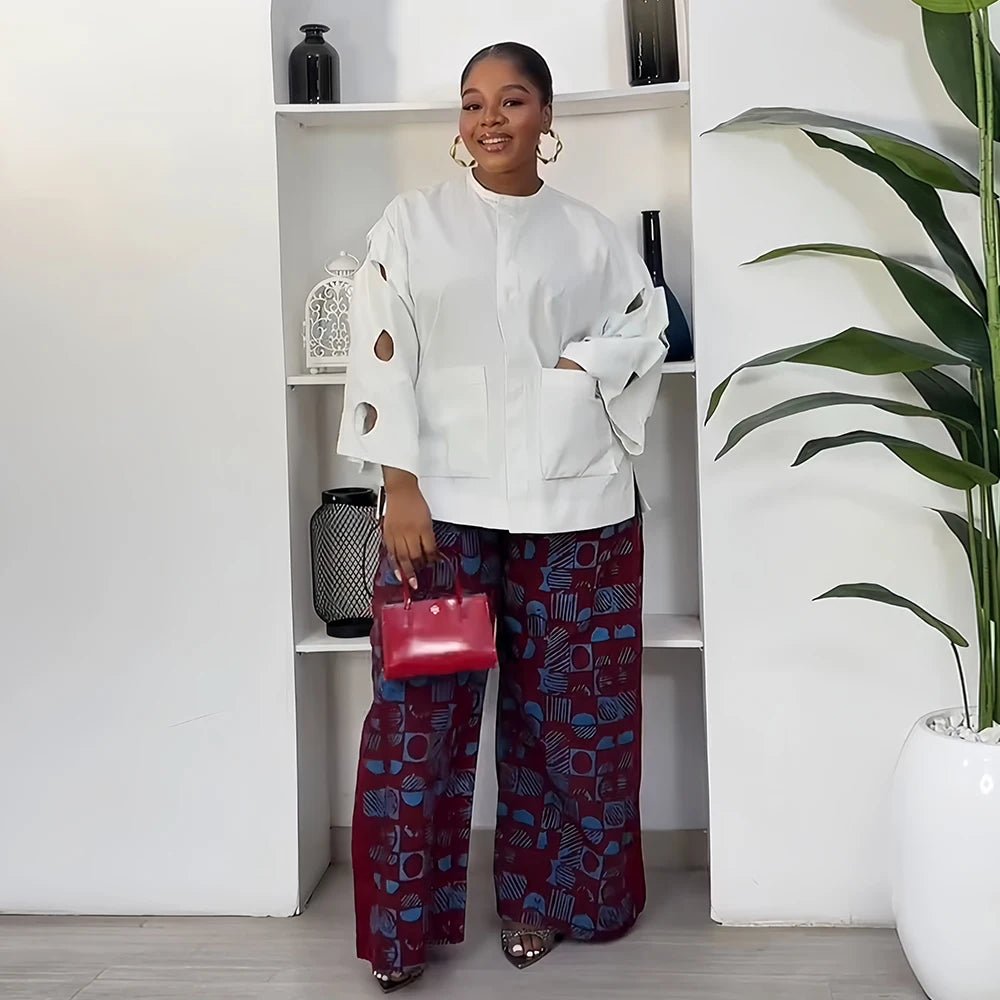 Women’s 2PC African Matching Set – Summer Pant Outfit for Sexy and Stylish Looks - Free Delivery Worldwide only at Flexi Africa