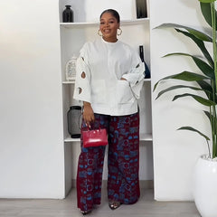 Women’s 2PC African Matching Set – Summer Pant Outfit for Sexy and Stylish Looks - Free Delivery Worldwide only at Flexi Africa
