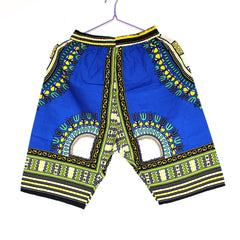 Colorful and Comfy: 100% Cotton African Dashiki Short Pants for Casual and Stylish Wear - Free Delivery Worldwide only